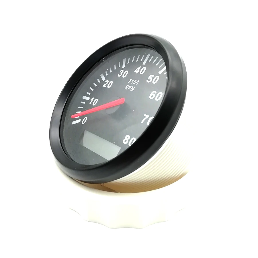 85mm Digital Hourmeter 0 - 8000 RPM Diesel Engine Tacho Gauge Waterproof Boat Car Marine Tachometer