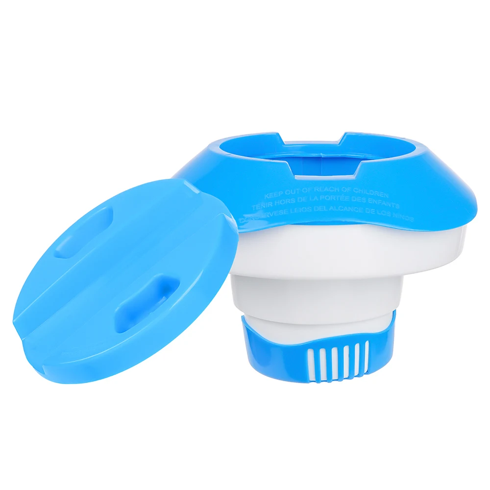 Prese d'aria di flusso ottimali per fino a 3 pollici linguette cloro Floater bromo Holder Pool Floating cloro Dispenser cloratore