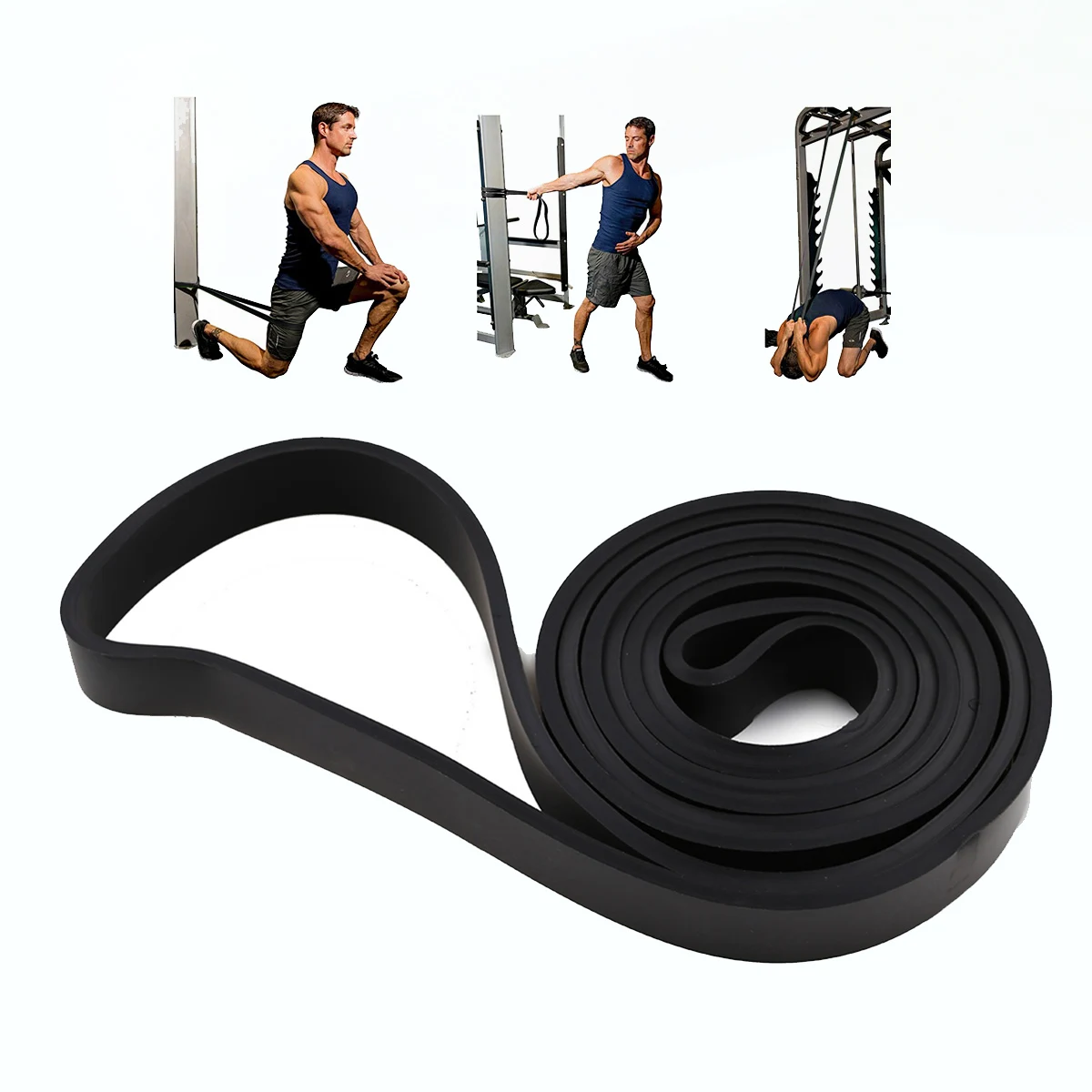 Faixas elásticas para treino de resistência, 41 polegadas, faixa de borracha para exercícios de crossfit, expansor de potência, suspensão