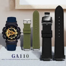 Nylon Leather Modified Watchband For Casio G-Shock GA-110/100/120/150 GD-100/110 DW5600 5610 Bracelet Band 16mm Adapter Strap