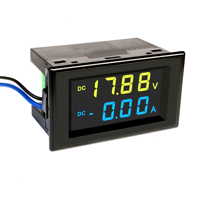 1PCS D85-3050AG Double Digital Display LCD Voltmeter Ammeter DC19.99V-600V Voltage Meter Current Meter Tester Monitor Panel