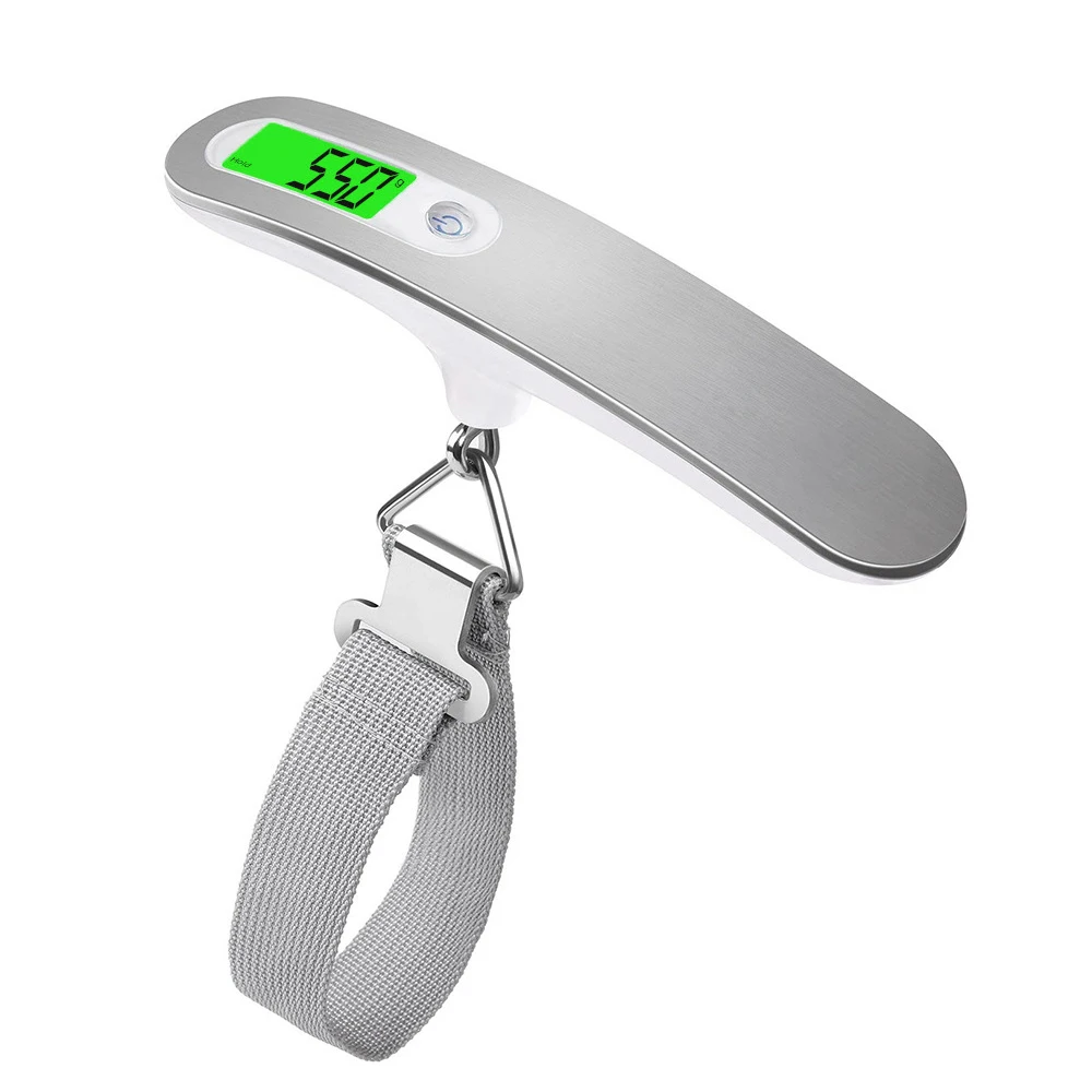 Portable Digital Hanging Scale T-shaped LCD Luggage Suitcase Baggage Weight Balance Travel Electronic Scale with Belt 50kg/110lb