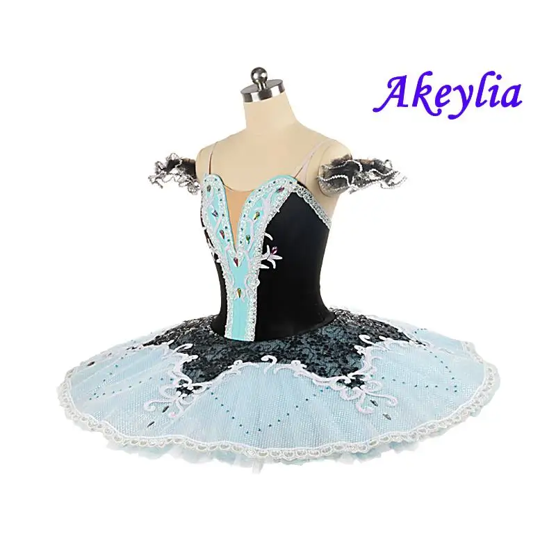 Professional ballet Pancake Platter Tutu Custom Classical for adult black green performance Ballet dress competition custom made