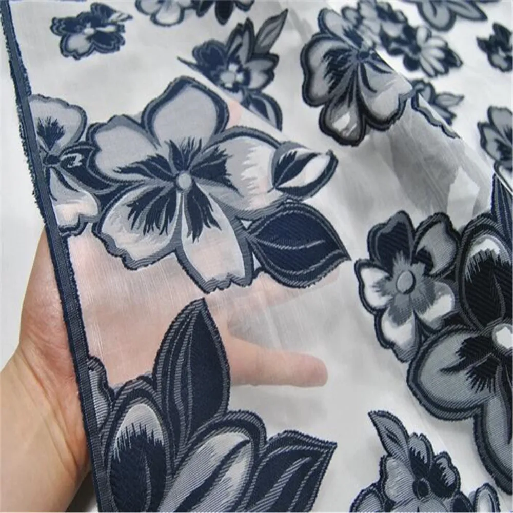 Comfortable Popular Nice Design Floral Pattern Silk Jacquard Fabric with Competitive Price for Dress