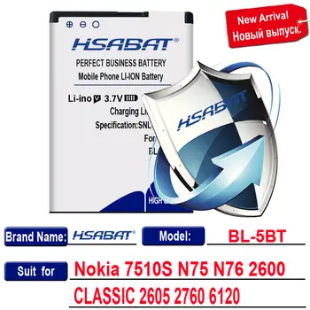 Baterie HSABAT BL-5BT s kapacitou 2000 mAh pro Nokia 7510S, N75, N76, 2600, CLASSIC, 2605, 2760, 6120 10 nejlepší prodej Nokia 6120 Classic - №1