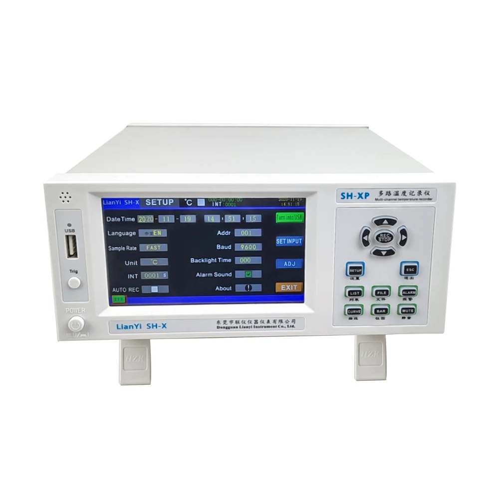 SH-XP color touch screen multi-channel industrial digital thermocouple temperature logger tester 8-64 way temperature logger