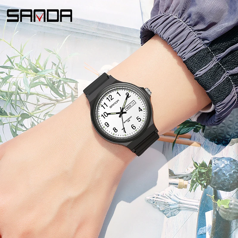 SANDA Mode männer Mode Ultra Dünne Uhren Männer Quarzuhr Business Armbanduhr Sport Uhr Mann Mit Datum Reloj Hombr 6060