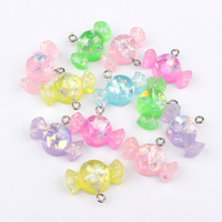 10pcs Mix Kawaii Bowknot Sugar Resin Charms For Earring Findings Sweet Candy Necklace Key Chain DIY Decoration Jewelry Making