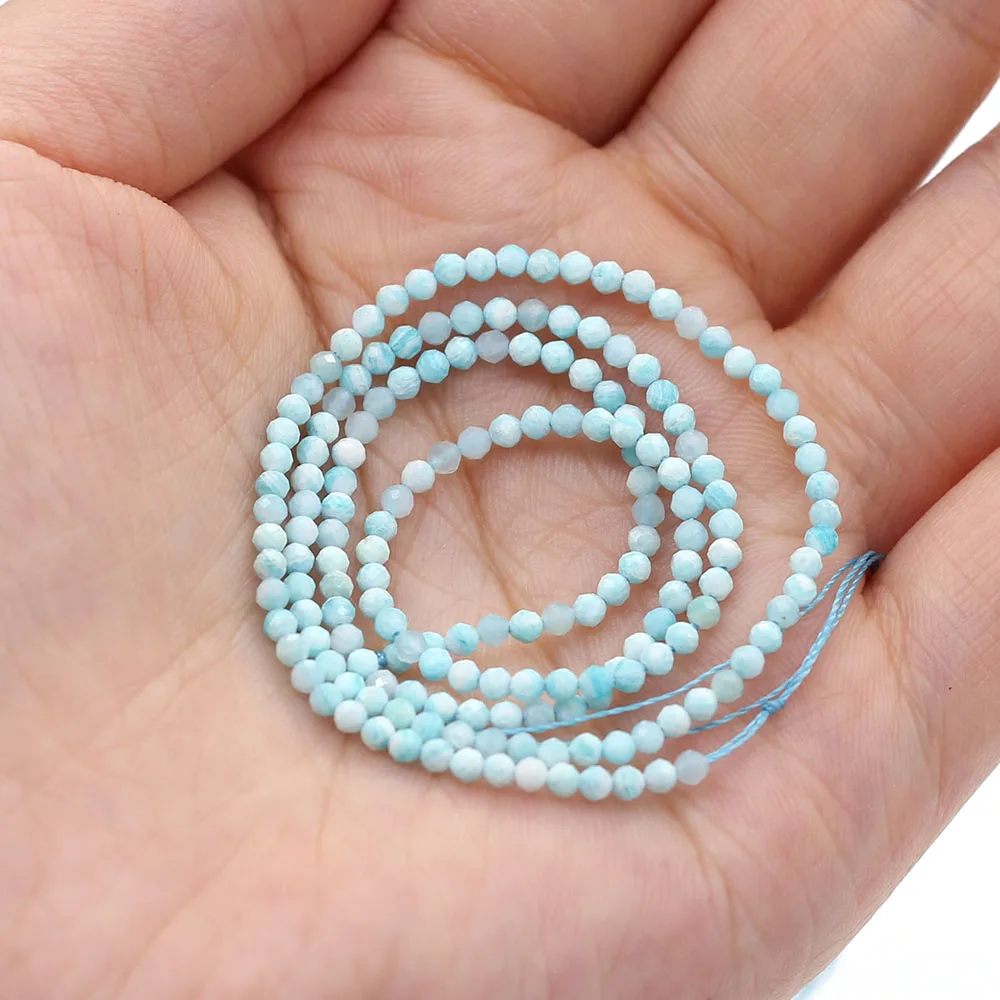 1string Faceted Stone Beads Spinels Stone Round Beads Mixed Color for Jewelry Making DIY Bracelet Necklace Accessories 2-3mm