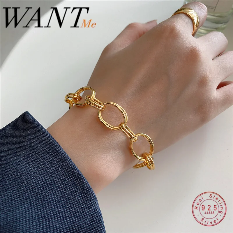 

Женский браслет WANTME из серебра 925 пробы, в готическом стиле