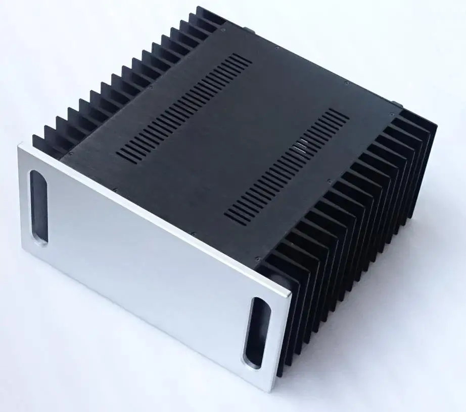 BZ4320 All Aluminum Power Amplifier Chassis Class A Audio Amp Case DIY Box with radiators on both sides 430*200*418MM