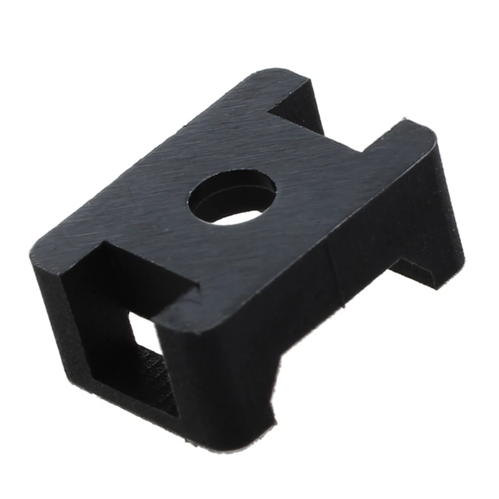 100Pcs Black 4.5mm Width Cable Tie Saddle Type Mount Base Wire Holder USB Charging Data Line Cable Winder Universal image 5