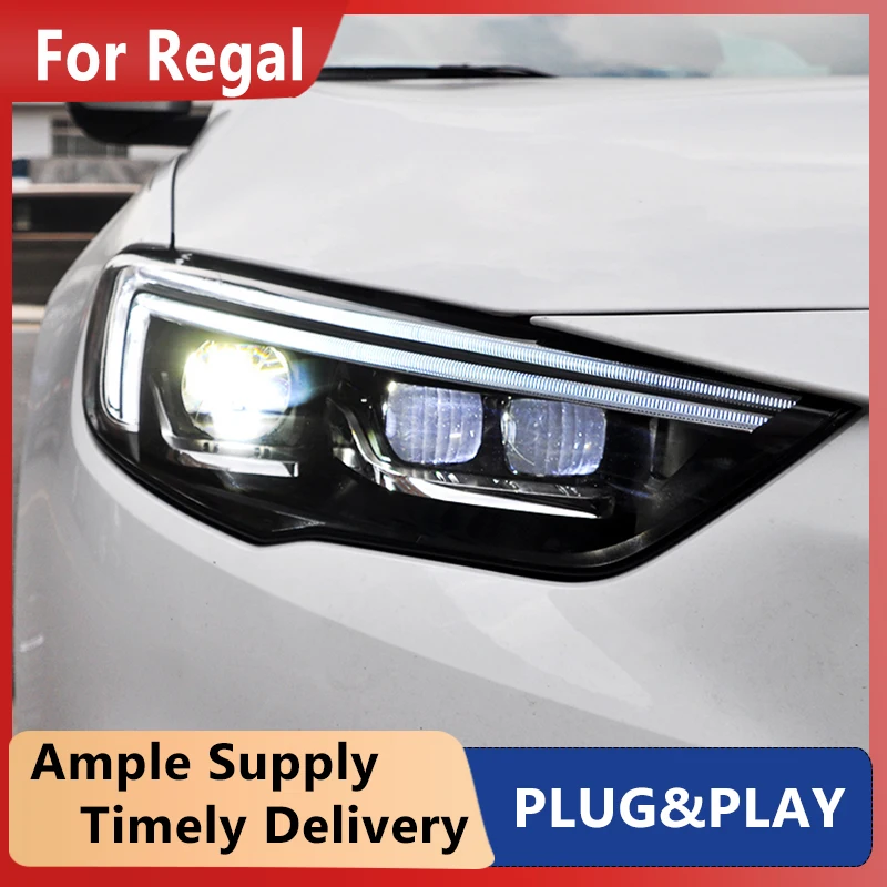 

Cars Headlight For Opel Buick Regal 2017-2020 Headlights LED DRL Running lights Bi-Xenon Beam Fog lights angel eyes Auto