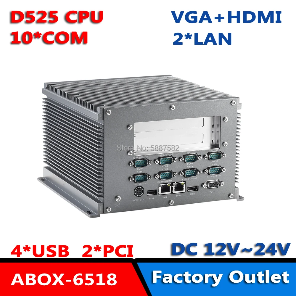 

2*PCI /PCIx1 Atom D525 Embedded Rugged Fanless Computing For Marine PC