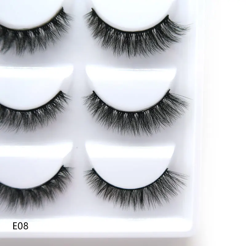 LTWEGO NEW 5Pairs 3D Faux Mink Eyelashes Natural Thick Long False Eyelash Dramatic Fake Lashes Makeup Extension Eyelashes Cilio