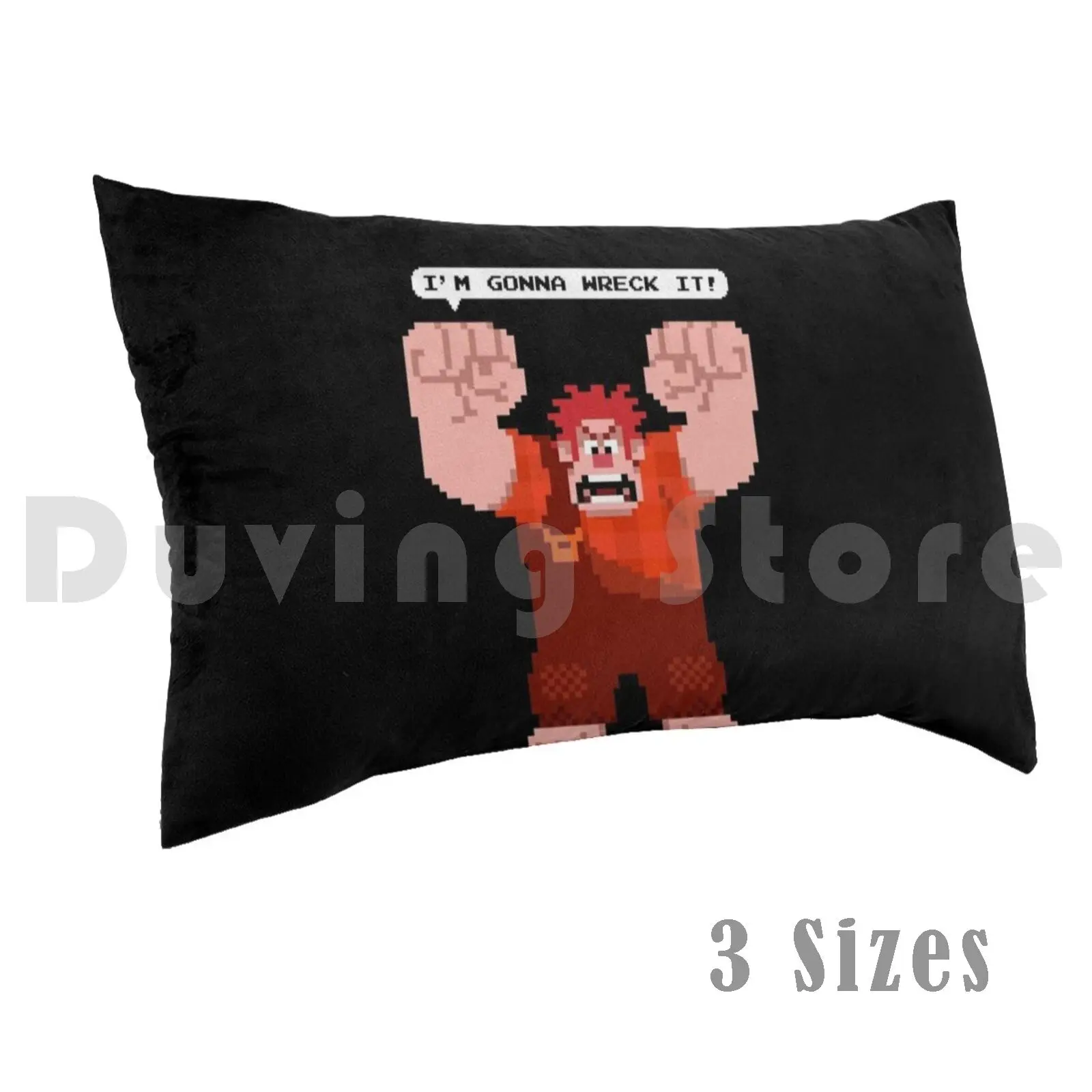 Wreck It! Pillow Case DIY 50*70 Ralph Geek Nerd Retrogame Video Game 8bit Pixel Animation Cartoon Animated Funny