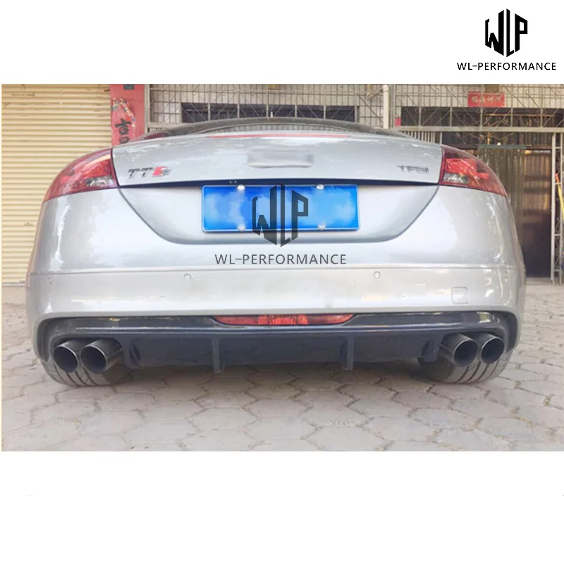 Tt Tts High Quality Carbon Fiber Rear Bumper Diffuser Lip Car Styling for Audi Tt Tts Car Body Kit 08-14