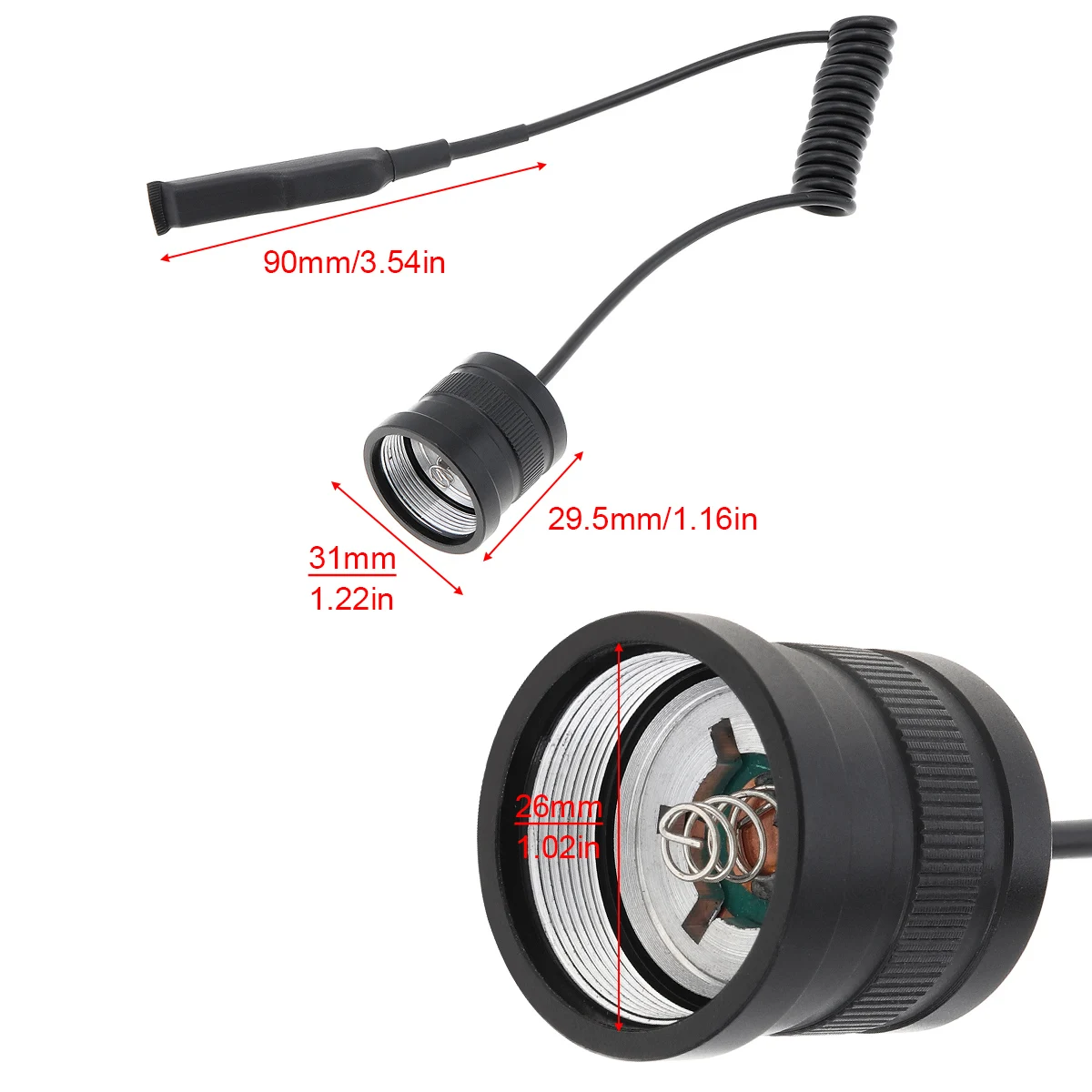 Interruptor Remoto Táctico SecurityIng para Linterna Weapon Light - imagen 2