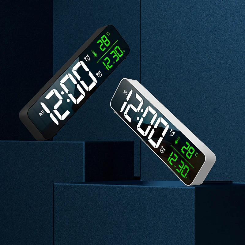 

LED Digital Alarm Clock Watch Electronic For Table Digital USB Desktop Display Clock Bedroom Decor With Temperature despertador