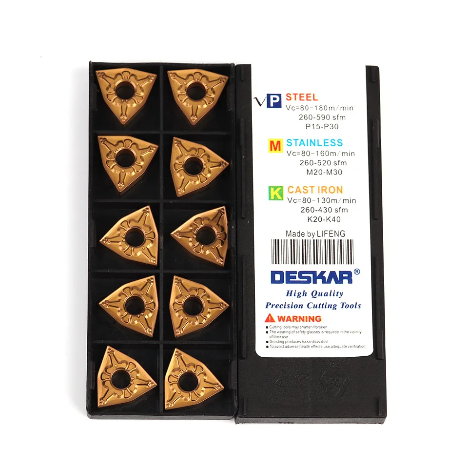 DESKAR WNMG080404-TM WNMG080408-TM WNMG080412-TM LF9028 100% originale CNC strumento tornio inserti in metallo duro utensile di tornitura parti in acciaio