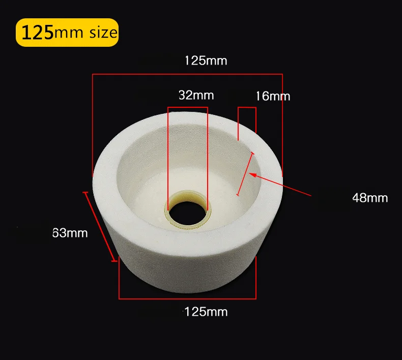 1pcs Cylinderial Dia75/100/125mm White corundum grinding wheel high quality White corundum