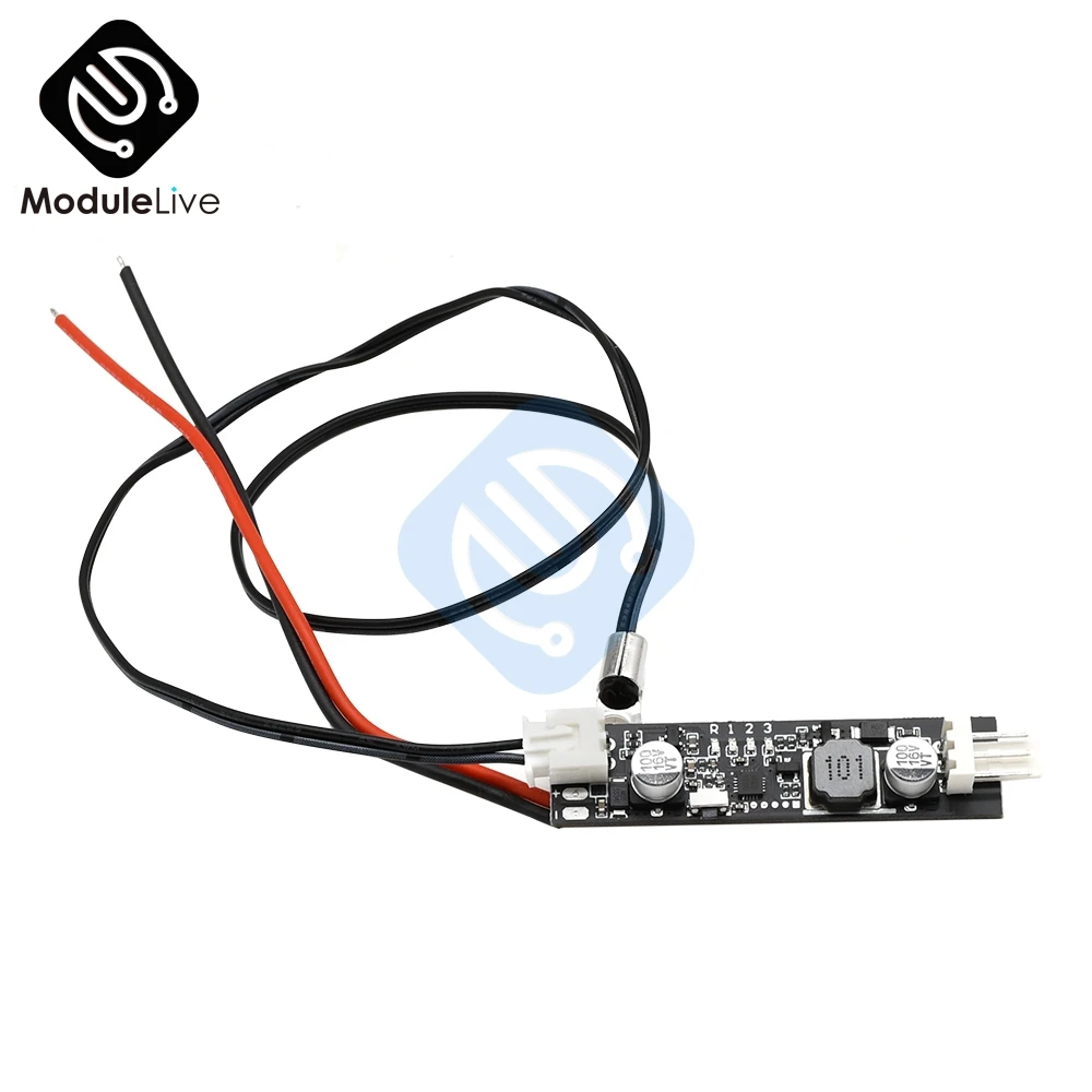 DC DC PWM Fan Speed Controller Temperature Adjustable Controll DC 5V 12V Speed Regulation Controller Noise Reduce + 40CM Probe