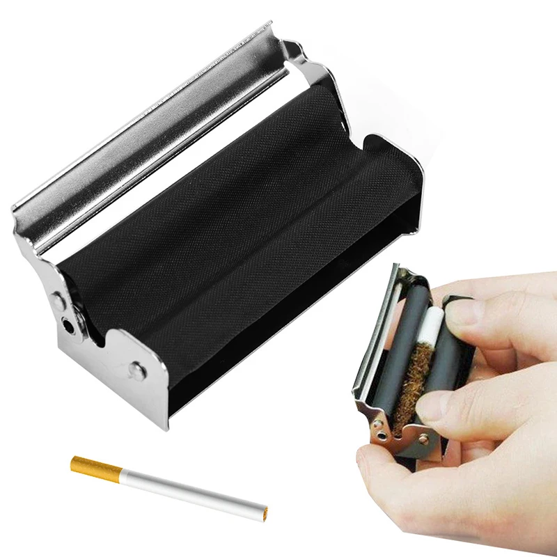 70MM Cigarette Maker Rolling Machine Portable Metal Cigarette Maker Manual DIY Hand-rolling Machine Dry Tobacco Cigarette Maker