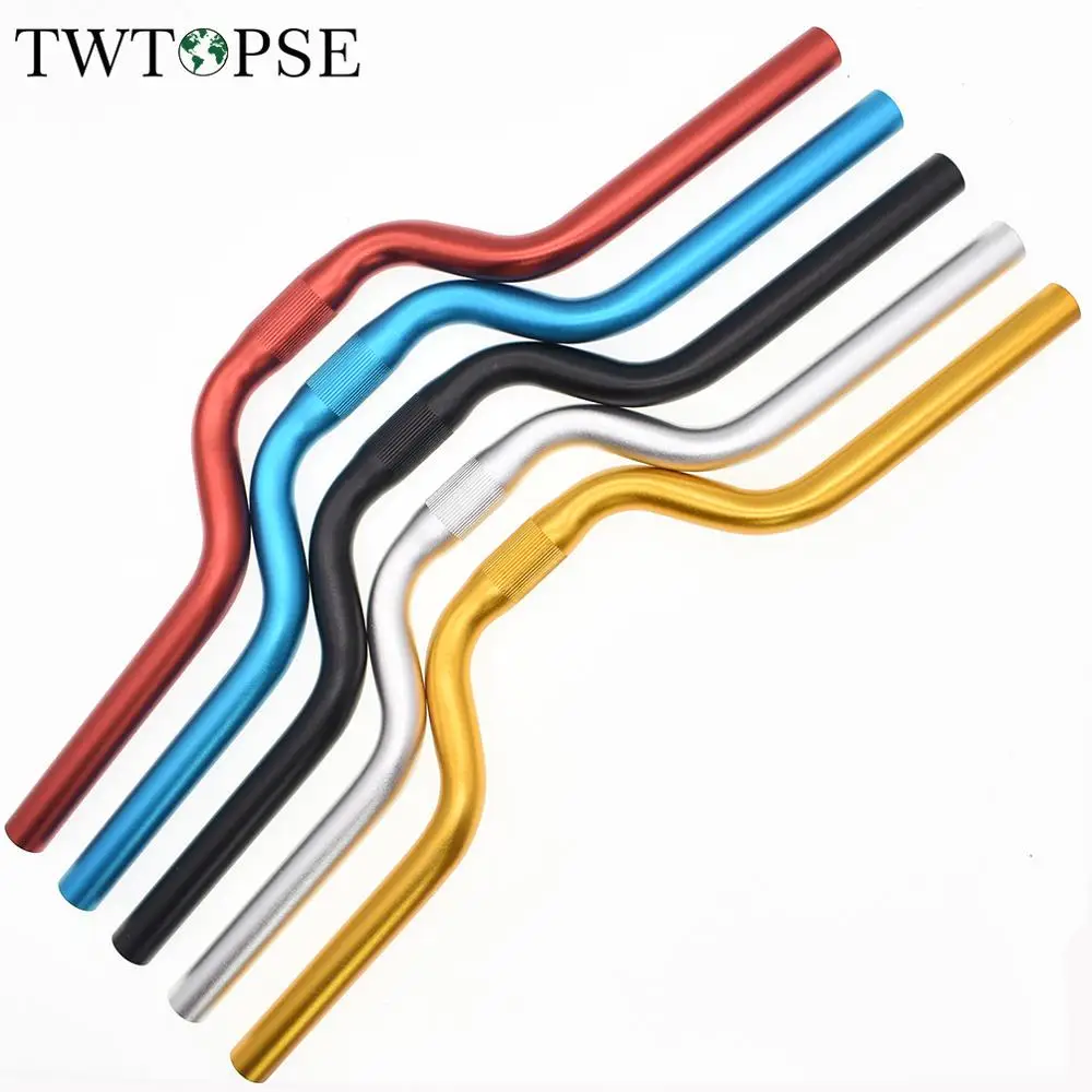 TWTOPSE Aluminum Alloy AL7050 Bike Bicycle M Handlebar For Brompton Folding Bike Cycling Handle Bar Width 520mm Rise H30mm 80mm