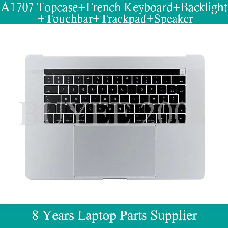 

Original A1707 Topcase For Macbook Pro A1707 French Keyboard Backlight Touchbar Trackpad Speaker 2016 2017