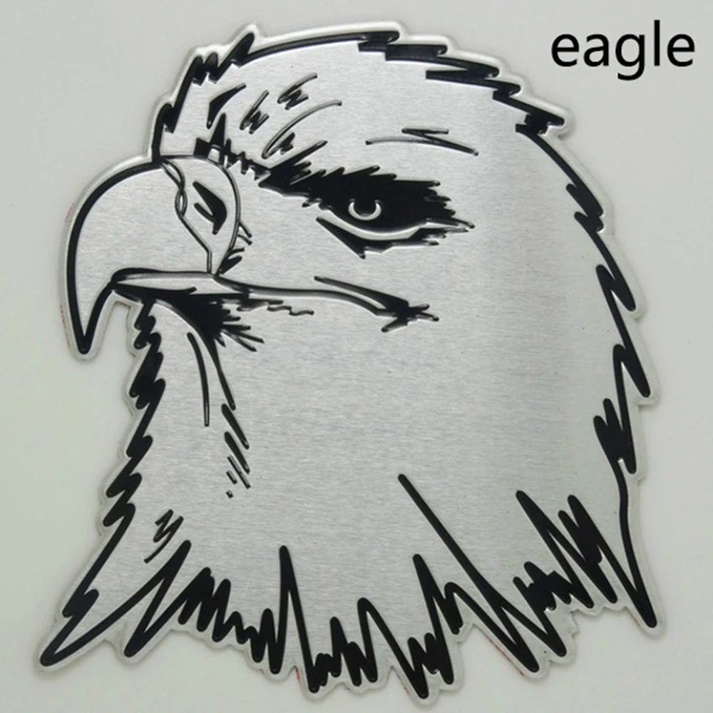 Car Decoration Metal Stickers Waterproof 3D Lion Eagle Tiger Shape Design Emblem Badge Decal Truck Auto Styling Car Accessories