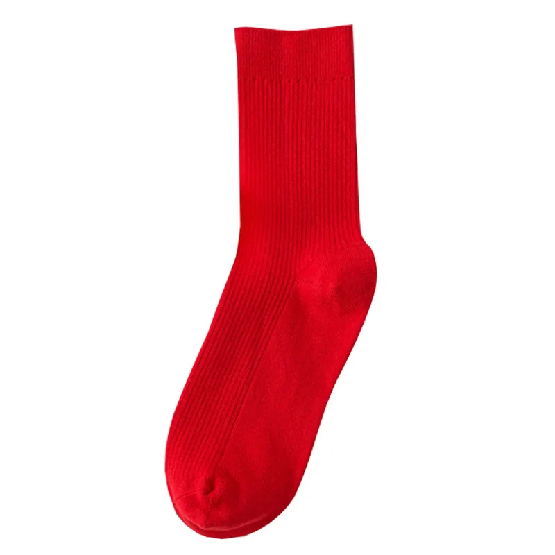 Red Couple Socks Cotton Men Women Socks Good Luck Gifts Comfortable Breathable High Quality Red Socks Boy Gril Gift New Year