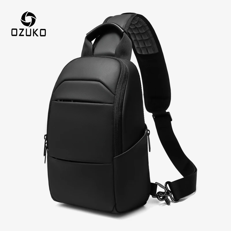 OZUKO Men's Waterproof Crossbody Bag High Quality Male Messenger Shoulder Bag Short Trip Casual Sling Bags for 9.7 inch iPad New