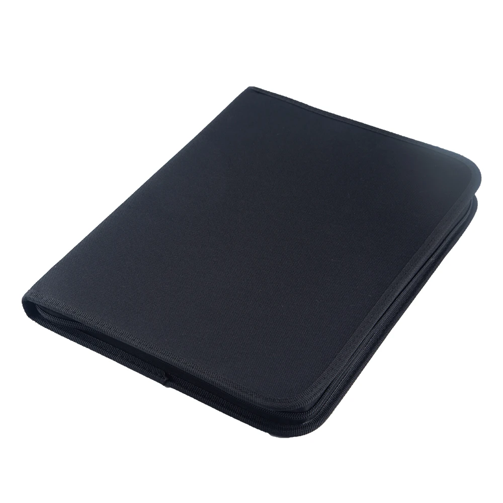 A4 Dokumen Folder File Hitam Oxford Kain Padfolio
