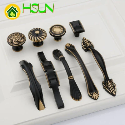 

Black Brass Handle Chinese Style Shoe Cupboard Handle Pure Copper Drawer Cabinet Door Pull Antique Furniture Hardware Parts