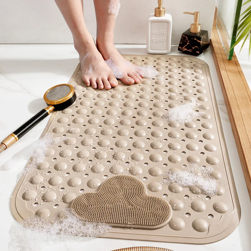 

Multifunction Non-Slip Rubber Mat Household Hotel Shower Room Massage Foot Pad Bathroom Supplies Floor Mat With Suction Cup