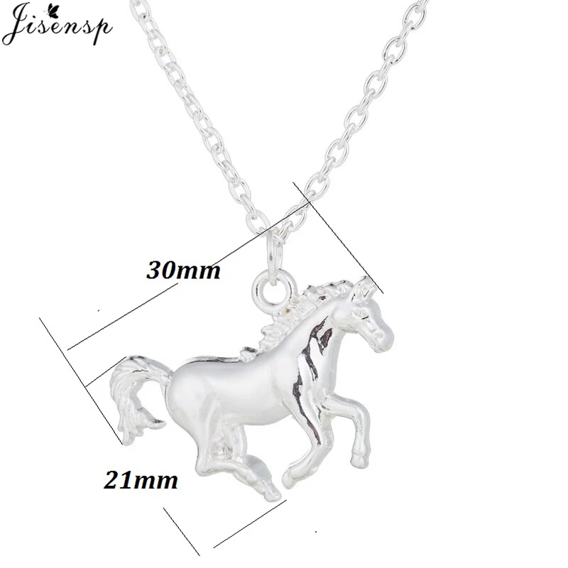 Lucky Running Horse Pendant Necklace Women Jewelry Cute Animal Horseshoe Horse Necklaces Mother\'s Day Accessories Wholesale 2024