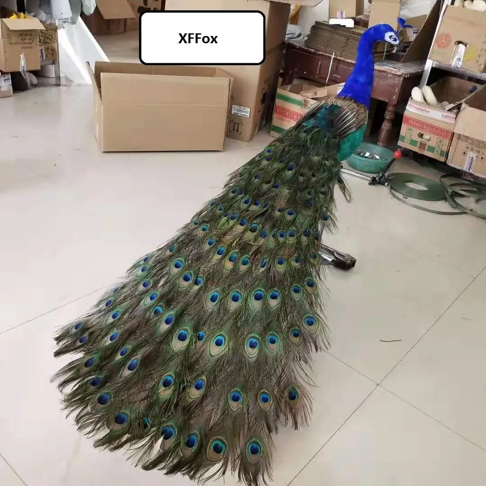 

huge real life colourful peacock model foam&feather big simulation beautiful peacock bird gift about 150cm xf2395