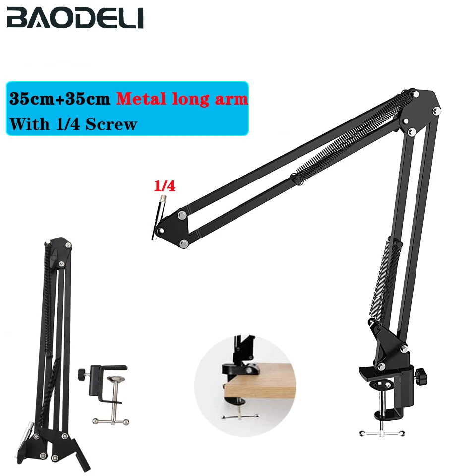 Photographic Lighting Long Arm With 1/4 Screw Folding Arm Fill Light Stand Adjustable Suit For Ringlight Ring Lamp Light NB35