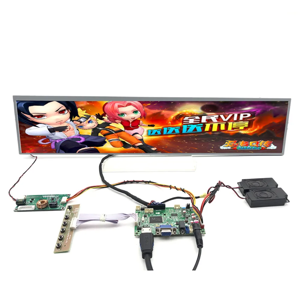 

Arcade Cabinet advertising screen stretched Bar LCD and 24 inch 1920*360 with HDMI-compatible VGA input