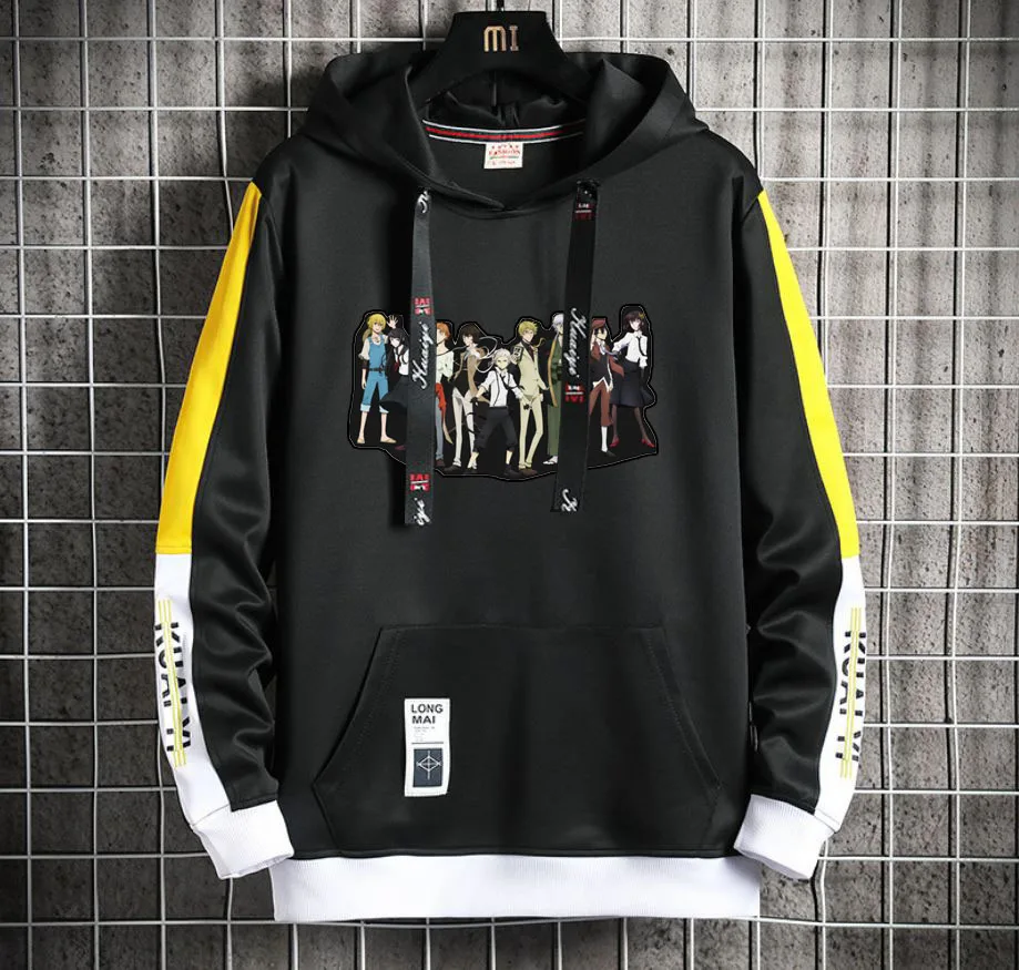 Bungo Stray Dogs Anime Hoodie Men/Women Popular Harajuku Hoodeds Pullover Streetwear Casual Fake Two-Piece coat jacket