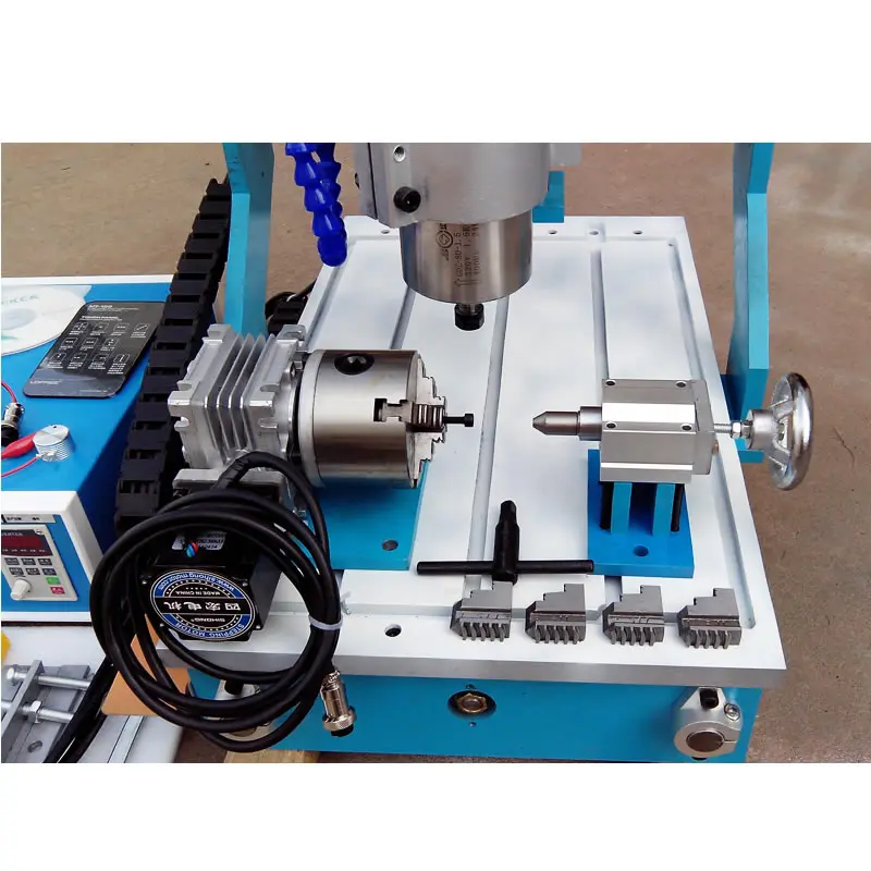4 Trục Mini CNC Router Khắc 3040 1.5KW Cắt Kim Loại Máy