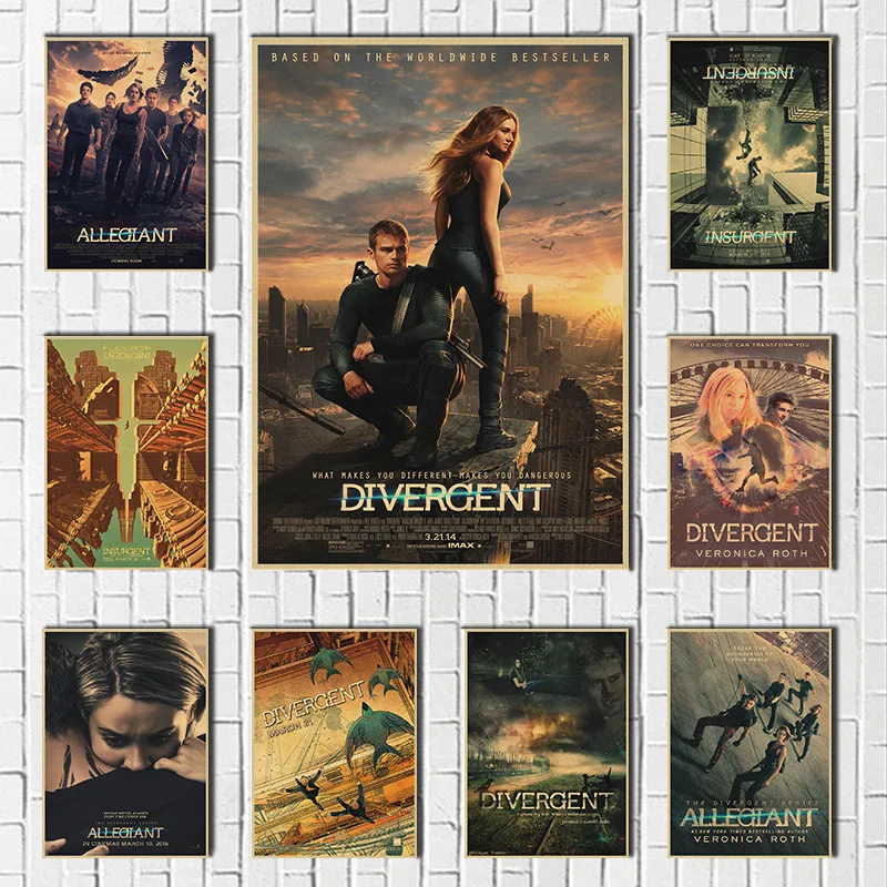 Divergent Movie Classic Kraft Paper Posters And Prints Wall Art Picture Vintage Poster Decorative Home Decor Tableau