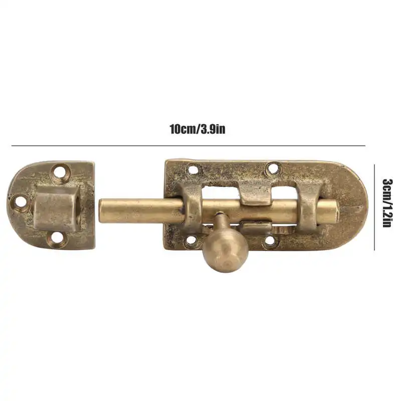 Vintage Brass Door Sliding Latch Antique Door Window Bolts Buckle Lock Hardware Fittings Tools - Image 2