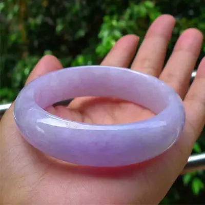 

Zheru Jewelry Natural Burmese Jade 54-64mm Purple Bracelet Elegant Princess Jewelry For Mom For Girlfriend