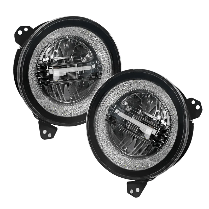 

9 Inch Round Led Headlights for Jeep Wrangler JL 2018 2019 2020 Plug and play Hi Low Beam with Halo DRL Headlamp