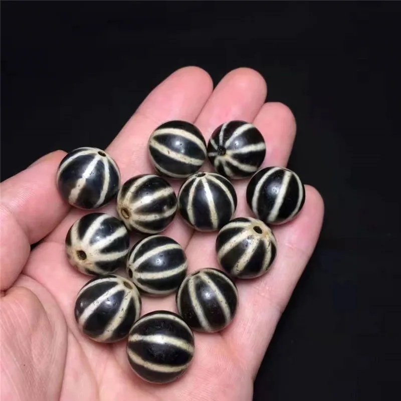 

12pcs/lots Natural Guazhu Agate Stone Accessories Beads Tibetan Dzi Beads 19mm-20mm for making diy Jewelry Free Shipping