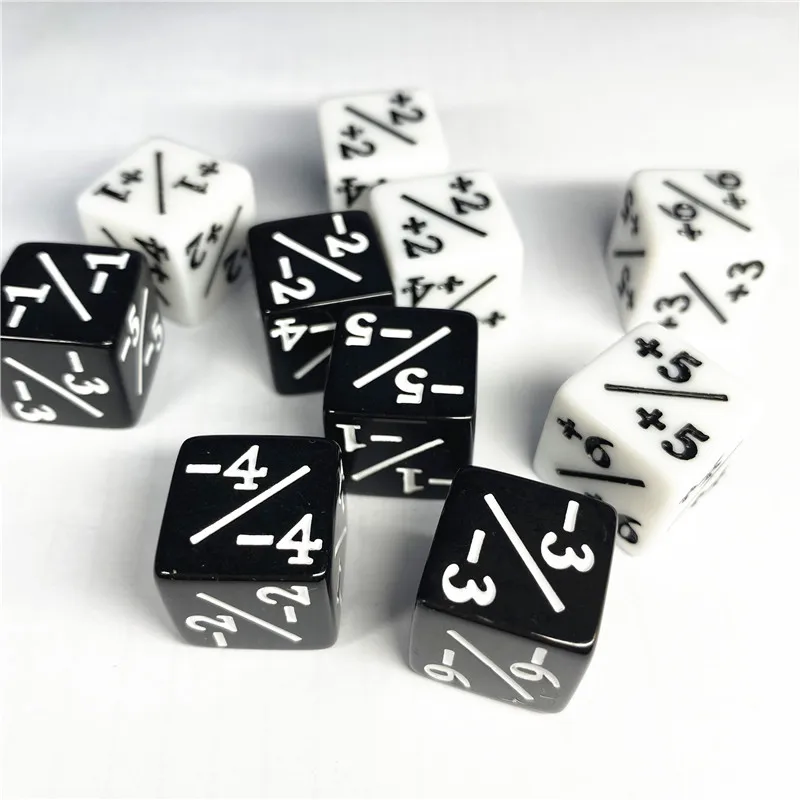 10 pz/set 16MM D6 conteggio aggiunta e sottrazione dadi per la matematica insegnamento gioco da tavolo accessorio