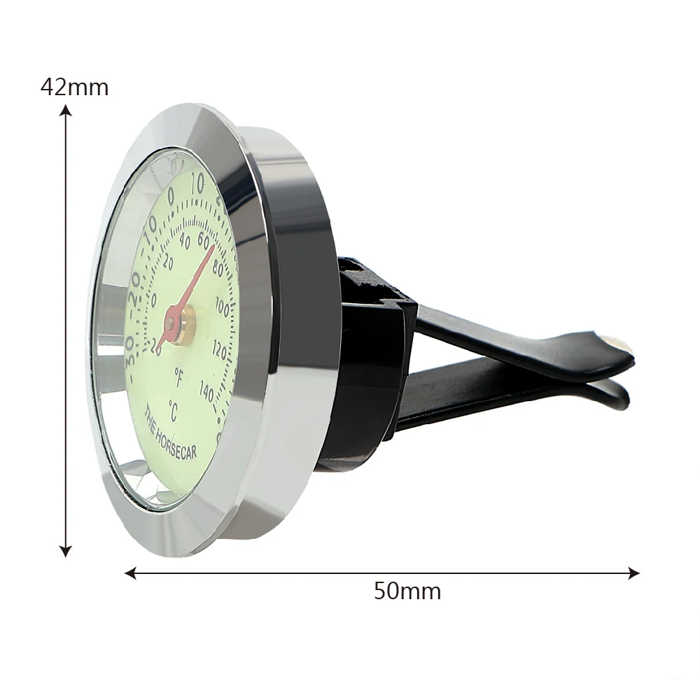 Automobile Air Vent Clip Car Styling Luminous Mini Thermometer Hygrometer Car Ornaments Interior Accessories Decoration