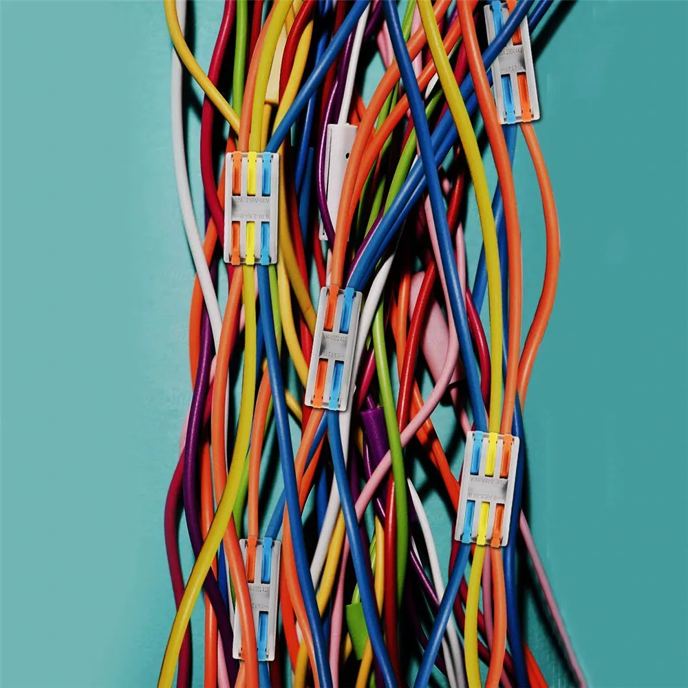 10/20pcs Line Electrical Connectors Wire Block Clamp Terminal Cable New Mini Terminal Block Cable Splitter Spl-2 Spl-3 Spl-4/5