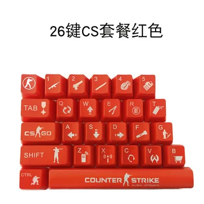 1 set ABS CSGO mechanical keyboard Keycaps personality transparent Wearable keycap